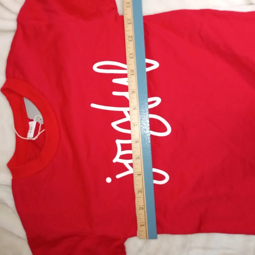 NWT Joyful Red and White Kids Matching Set